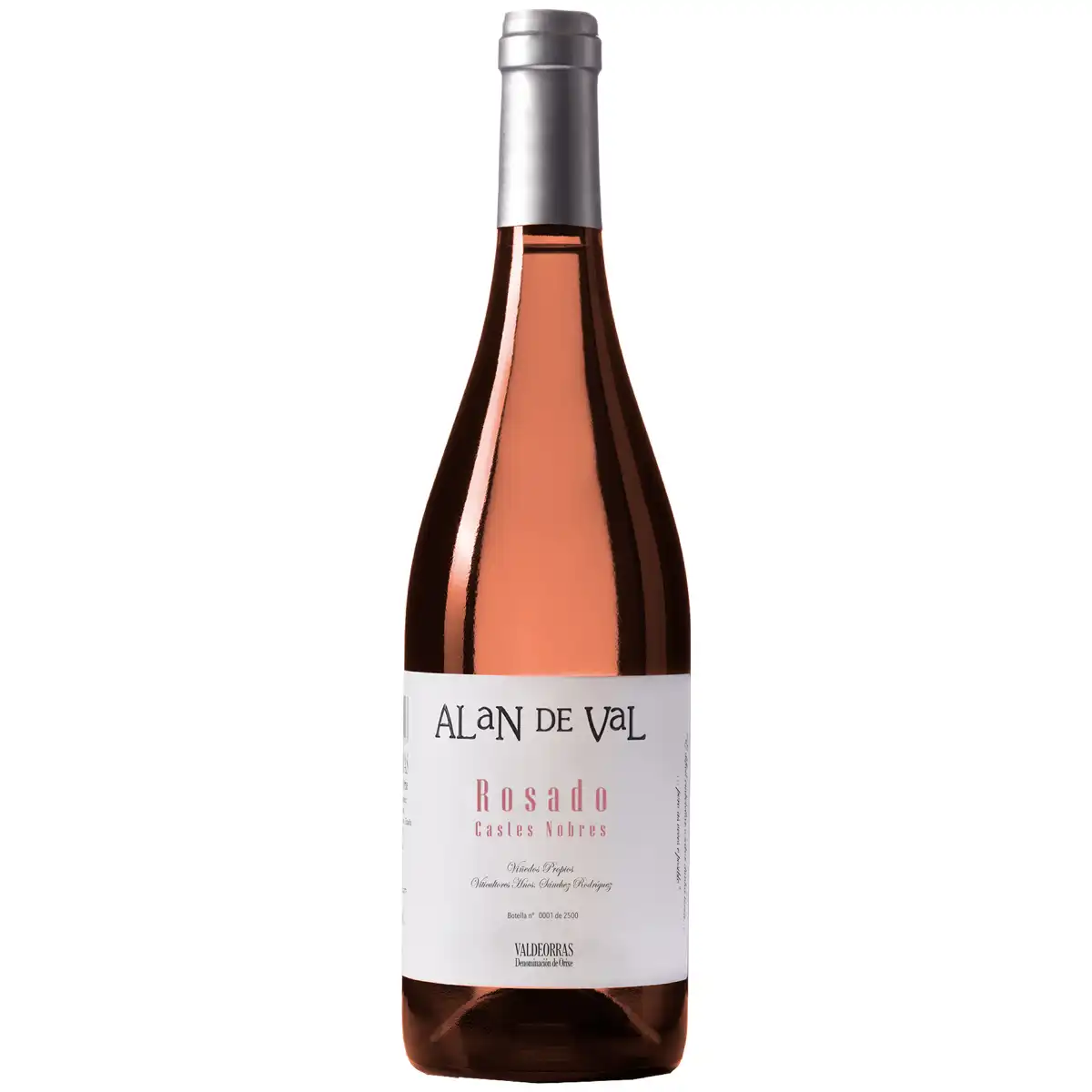 Botella de vino rosado Alan de Val D.O. Valdeorras 75 cl